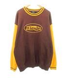 RETRO CREWNECK SWEAT レトロ スウェット トレーナー L 茶 ブラウン マスタード A0624