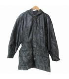  D.A.N.Y. Direct Action New York 中綿 レザー ジャケット フーディー ジップアップ ウエストマーク L 黒 ブラック ■GY09 X