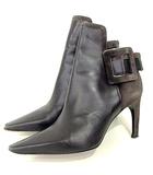 ロジェヴィヴィエ ROGER VIVIER ショートブーツ ブーティー レザー スエード切替 35 約22cm相当 黒 ブラック IBO53 A0708