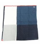 パラスパレス Pallas Palace 大判 スカーフ チーフ ロゴ 紺 ネイビー /GV