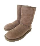 アグ UGG ムートン ブーツ ショート 無地 ファー 25cm 茶 ブラウン ■MET1