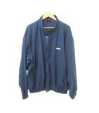  古着 ANTIGUA ジップアップ ブルゾン ナイロン ジャケット 羽織 ロゴ XLサイズ 紺 ネイビー■MET1