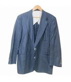 バーバリーズ Burberrys ヴィンテージ リネン テーラードジャケット シングル 2B 背抜き M 紺 ネイビー ■MET1 X