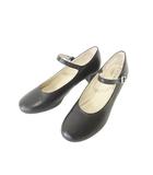 マーガレットハウエル MARGARET HOWELL 美品 ヒール パンプス ラウンドトゥ アンクルベルト 日本製 24.5㎝ 黒 ブラック ■MET1