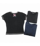 フォクシーニューヨーク FOXEY NEW YORK &ラルフローレン カットソー Tシャツ 3点セット まとめ 半袖 ワッペン ロゴ刺繡 L 紺 黒 X