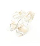 ジミーチュウ JIMMY CHOO ハイヒール グリッターサンダル イタリア製 36.5 23.5㎝シャンパンゴールドカラー IBO53