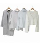 ハッシュアッシュ HusHusH 他 秋冬衣類 4点セット まとめ コート ニット カーディガン 長袖 M F グレー ホワイト ピンク系 X