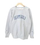 チャンピオン CHAMPION 美品 × BEAMS GOLF ビームス ゴルフ トレーナー ワッペン ロゴ プリント 厚手 Mサイズ グレー