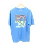 ザノースフェイス THE NORTH FACE 美品 スウィッチングロゴ Tシャツ バックプリント トップス 半袖 NT32338 XLサイズ 青 ブルー