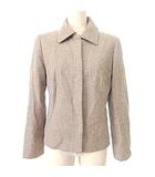 バーバリー ロンドン BURBERRY LONDON 国内正規 カシミヤ混 ラムウール ツイード ジャケット インボタン 40 M～L ベージュ A0819