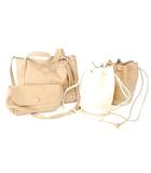  MOHI... 他 美品 ショルダーバッグ ポシェット フェイクレザー 3点 セット まとめ売り ベージュ系 MMT A1223