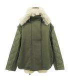 マルシャルテル MARECHAL TERRE タグ付き 24AW 3way down coat ダウンコート ダンボールニット キルティング 切替 ファー ジャケット 2 カーキ