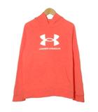 アンダーアーマー UNDER ARMOUR ライバルフリース ビッグロゴ フーディー パーカー 1379791 子供服 男の子 YXL 160cm 裏起毛 プリント 長袖 赤 レッド ■YHS6 /X