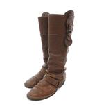 ピッピ Pippi エンジニアブーツ ロング レザー 茶 ブラウン /JS ■YHS5