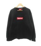 シュプリーム SUPREME 美品 22AW ボックスロゴ クルーネック トレーナー 長袖 ワンポイント 裏起毛 厚手 Lサイズ 黒 ブラック