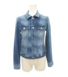 ギルドプライム GUILD PRIME 美品 デニム ジャケット 長袖 ショート丈 ボタン 無地 厚手 36 約Sサイズ 青 ブルー ■YHS7