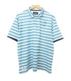  パラディーゾ Paradiso ポロシャツ 半袖 ロゴ刺繍 カットソー ゴルフウエア スポーツ L 青 ブルー ■YHS8