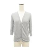 ポールスミス ブラック Paul Smith BLACK 美品 七分袖 ニット カーディガン フラワー刺しゅう カシミヤ混 Mサイズ グレー ■YHS7