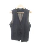 アールニューボールド R.NEWBOLD 美品 バイカラー ベスト チョッキ コットン Mサイズ 黒 ブラック モカ ■YHS6