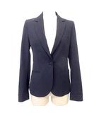 セオリー Theory テーラードジャケット 1B 総裏地 ウール 0 S相当 黒 ブラック 無地 A1028