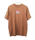 シュプリーム SUPREME 21AW gonz nametag ゴンズ ネームタグ ロゴ ワンポイント Tシャツ 半袖 薄手 S 茶 ブラウン