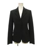 セオリー Theory 美品 テーラード ジャケット シングル 3B 背抜き 無地 薄手 4 約Lサイズ 黒 ブラック