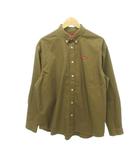 シュプリーム SUPREME 美品 22SS Small Box Shirt スモール ボックス シャツ 長袖 ロゴ ボタンダウン Mサイズ 茶 ブラウン