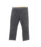 アールニューボールド R.NEWBOLD ストライプ パンツ ボトム コットン Lサイズ 濃紺 ダークネイビー ■YHS2