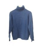 ナノユニバース nano universe 美品 タートルネック ニット セーター 長袖 Sサイズ 青 ブルー ■YHS2