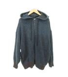 ユニクロ UNIQLO x マルニ パーカー ニット ジップアップ フード付き 厚手 XLサイズ 青 ブルー ■YHS10