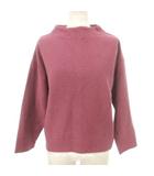 グリーンレーベルリラクシング ユナイテッドアローズ green label relaxing ニット カットソー 長袖 無地 モックネック 厚手 フリーサイズ 紫 パープル ■YHS10