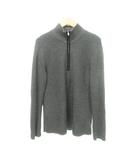 カルバンクラインシーケー Calvin Klein C.K 美品 ニット セーター 長袖 ハーフジップ Lサイズ チャコール ■YHS9
