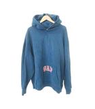 ギャップ GAP 厚手 パーカー フーディ ロゴ XLサイズ ダークターコイズブルー ■YHS9