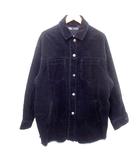 ザラ ZARA コーデュロイ ジャケット カバーオール M 黒 ブラック A1217