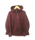 ユニクロ UNIQLO +J パーカー ジップアップ 無地 ストレッチ 厚手 Mサイズ 茶 ブラウン ■YHS9