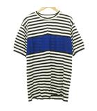 エストネーション ESTNATION ボーダー カットソー 半袖 Tシャツ M 白黒 ブルー  ■YHS9