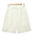 ダイアグラム グレースコンチネンタル Diagram GRACE CONTINENTAL 美品 タック ハーフパンツ ショートパンツ 38 白 ホワイト ■YHS10