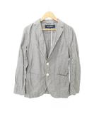 アーバンリサーチ ドアーズ URBAN RESEARCH DOORS リネン混 デニム風 テーラードジャケット Mサイズ グレー ■YHS9