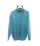 グリーンレーベルリラクシング ユナイテッドアローズ green label relaxing タートルネック ニット セーター 長袖 Lサイズ 青緑 あさぎ色 ■YHS9