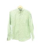 エディーバウアー EDDIE BAUER 美品 ギンガム チェック シャツ ブラウス 長袖 コットン Sサイズ ライトグリーン ■YHS9