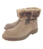 ステファノガンバ STEFANO GAMBA ムートン ショート ブーツ 41 約25.5～26cm 茶 ブラウン A1208