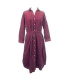 アーバンリサーチ URBAN RESEARCH コーデュロイ ワンピース ロング 長袖 F ワイン ボルドー A1210