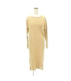 ケイビーエフ KBF アーバンリサーチ ニット ワンピース 長袖 ワンサイズ ベージュ