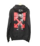 オフホワイト OFF WHITE × アンダーカバー UNDERCOVER  19AW SKELETON RVRS HOODIE スケルトン パーカー プルオーバー フーディー スウェット XS 黒 ブラック ☆AA★