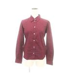長袖 シャツ ブラウス Mサイズ ボルドー ■GY61
