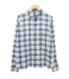 トミーヒルフィガー TOMMY HILFIGER チェック シャツ 長袖 国内正規 6 S～Mサイズ 青 ブルー ■GY61
