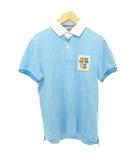 トミーヒルフィガー TOMMY HILFIGER ポロシャツ 半袖 ワンポイント ロゴ 薄手 Sサイズ 青 ブルー ■GY61