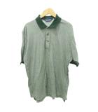 ポロゴルフ ラルフローレン POLO GOLF RALPH LAUREN 総柄 ポロシャツ 半袖 薄手 Mサイズ 緑 グリーン ■GY61