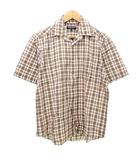 ライル&スコット LYLE&SCOTT チェック シャツ 半袖 Mサイズ 茶系 マルチカラー ■GY61 A1224