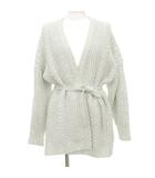 プラステ PLST ウール混 ケーブルニット カーディガン Mサイズ 白 ホワイト